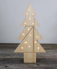 Lighted Wooden Tree