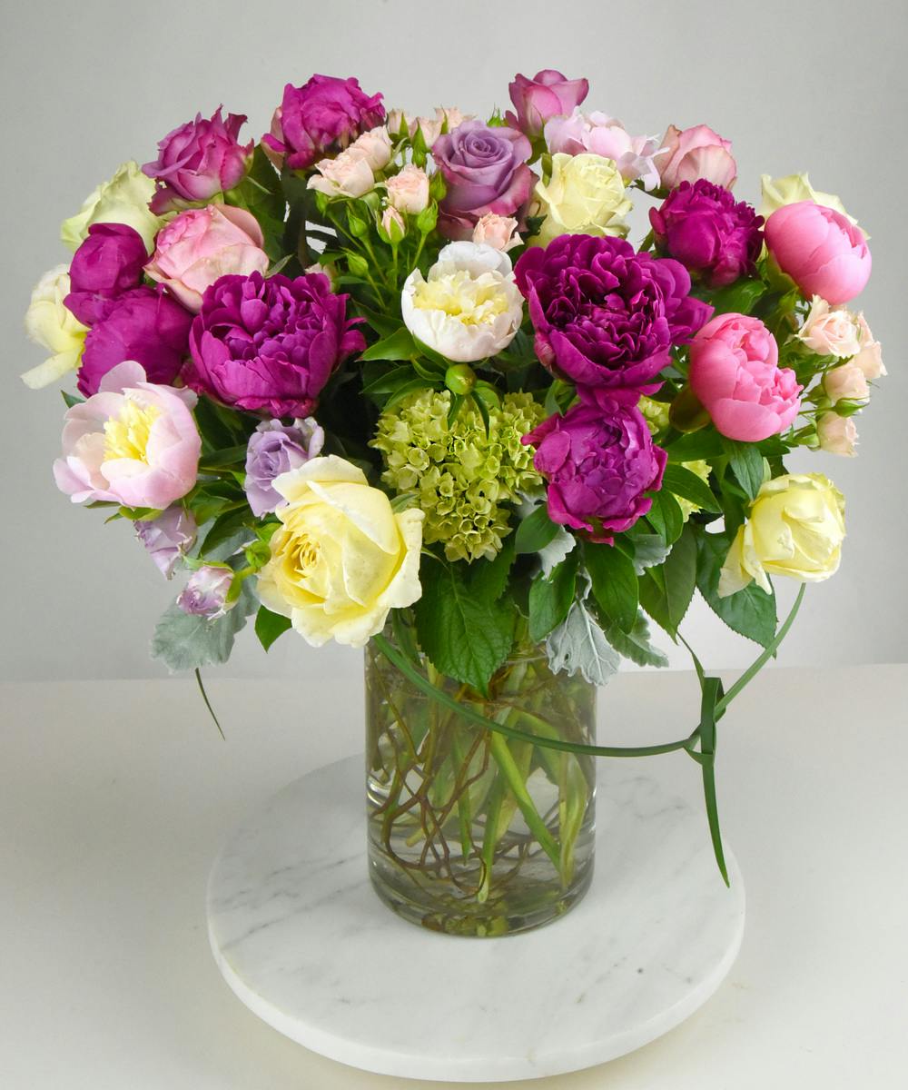 Peony & Rose Bouquet San Mateo CA, Atherton, Hillsborough - Same-Day ...