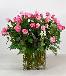 48 Luxurious Roses in Vase