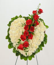 Roses and Carnation Solid Heart