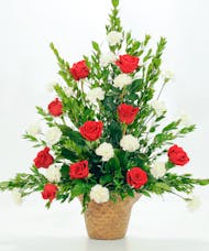 Roses and Carnation Sympathy Basket