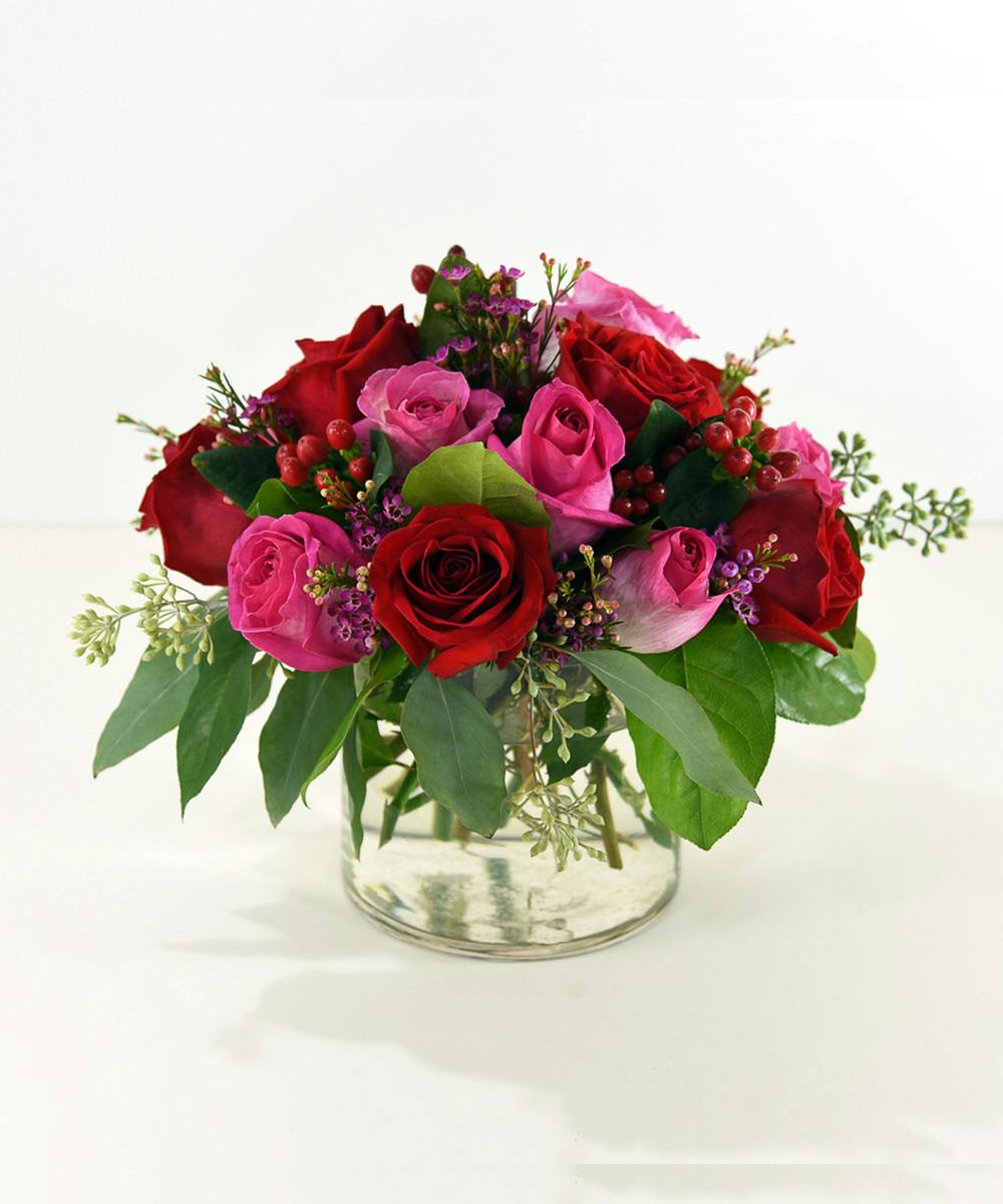 Pink & Red Roses San Mateo, CA Sameday Delivery by Ah Sam Floral Co.