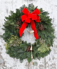 Fresh Evergreen Wreath -Holiday Tweet