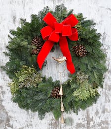 Fresh Evergreen Wreath -Holiday Tweet