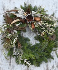 Celestial Natural Wreath - Botanical Materials & Fresh Evergreen Wreath