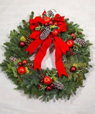 Merry Christmas Fresh Evergreen Wreath